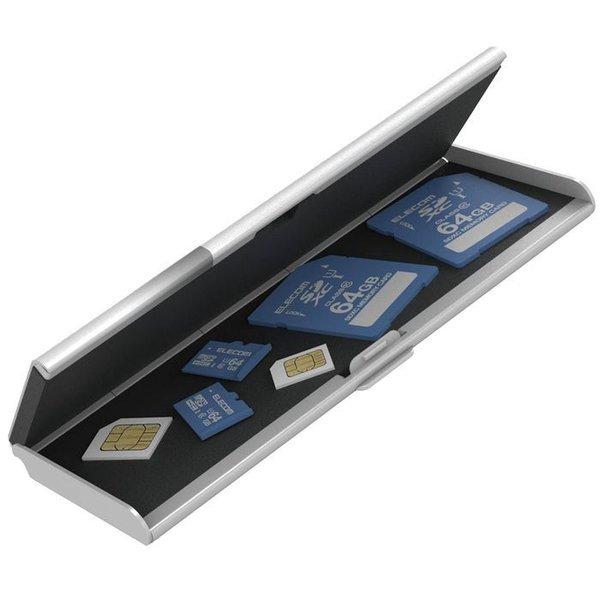 メモリーカードケース 汎用 マルチタイプ Sdカード Minisdカード Microsdカード Xqdメモリーカード メモリースティック Simカード シルバー Ele ケース フィルムのwhitebang 通販 Yahoo ショッピング