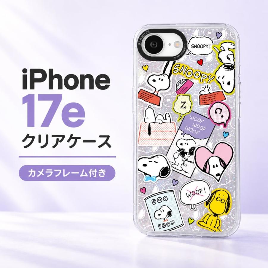 iPhone 17e ケース スヌーピー クリア iPhone16e アイフォン17e