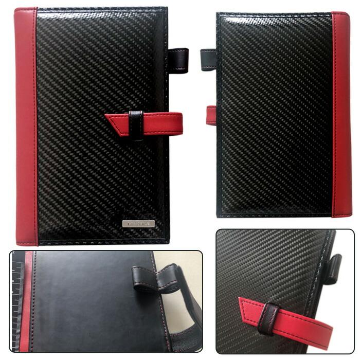 システム手帳 B6 手帳 本革 ペンホルダー リング ポケット 手帳B6