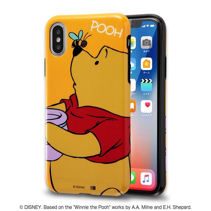 iPhone XS X iPhoneX iPhoneXS ケース ディズニー ミッキー ミニー ドナルド プーさん びっくり 驚き顔 薄い 軽い 縁までカラー 可愛い スマホケース カバー｜white-bang｜15