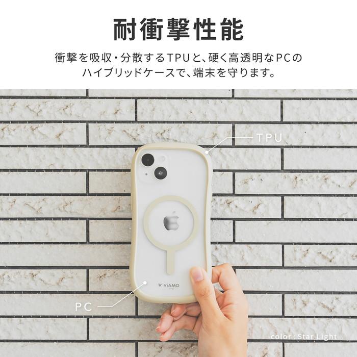 iPhone15 iPhone14 ハイブリッドケース カーキ 背面クリア 耐衝撃 衝撃