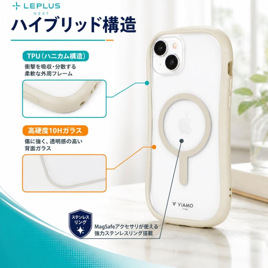 iPhone 15 14 Plus ハイブリッドケース スターライト 背面クリア