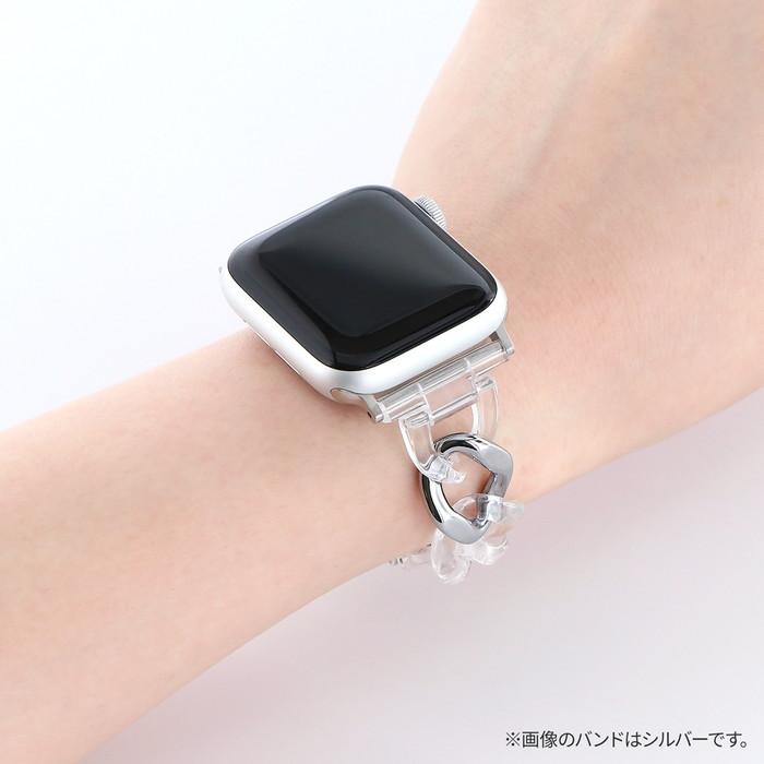 アップルウォッチ バンド クリアチェーン クリア シルバー Apple watch