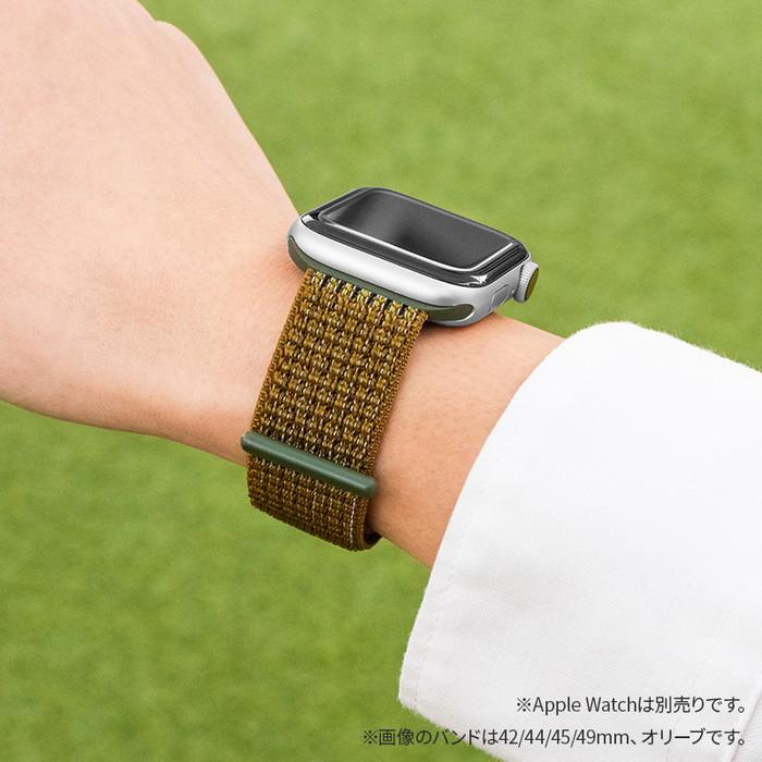 アップルウォッチ バンド ナイロン アッシュグレー ベルクロナイロン 