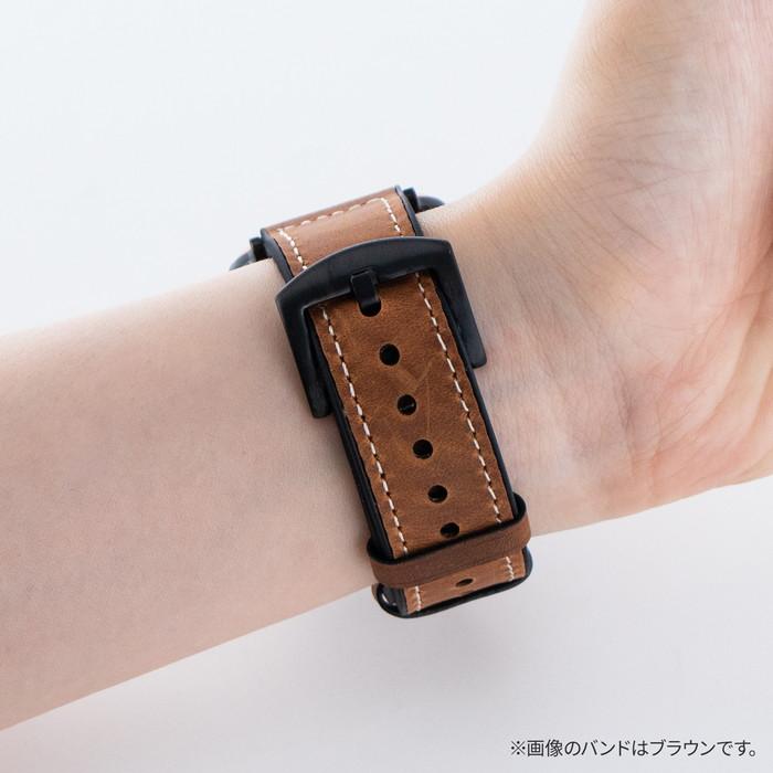 アップルウォッチ バンド 本革 レザー ラバー ブラック スポーツ Apple
