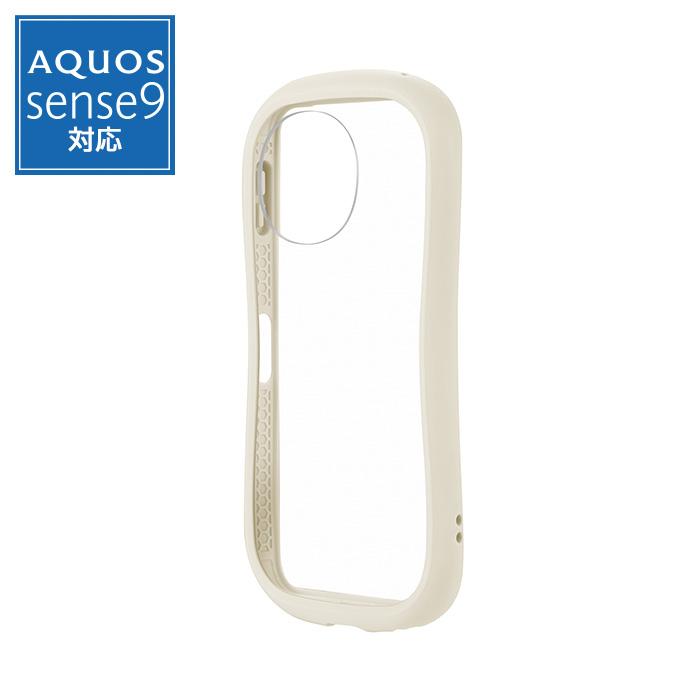AQUOS sense10 sense9 ケース クリア ホワイト 耐衝撃 ストラップ