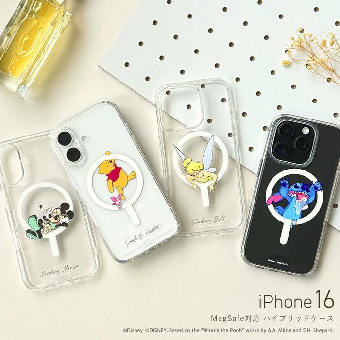 iPhone16 ケース MagSafe対応 ミッキー スティッチ プーさん