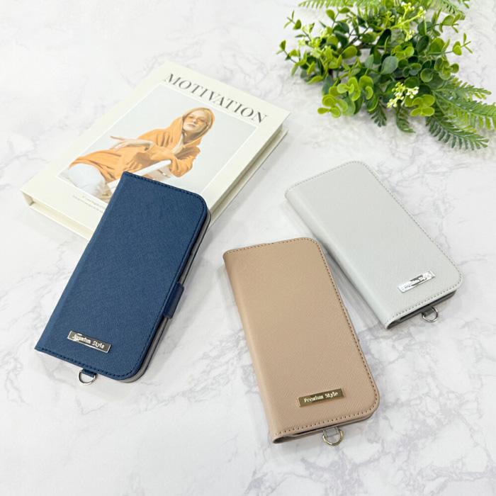 iPhone17e 16e 手帳型ケース ベージュ フリップカバー PUレザー