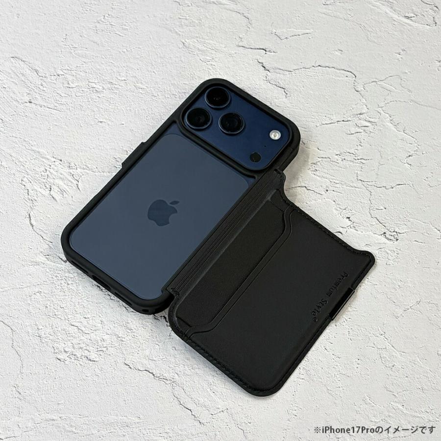 フリップケース DECODED iphone17pro　max 手帳　黒　革 スタンド機能 カード入れ 手帳型 カバー ケース Max Pro iPhone17 iPhoneアクセサリー