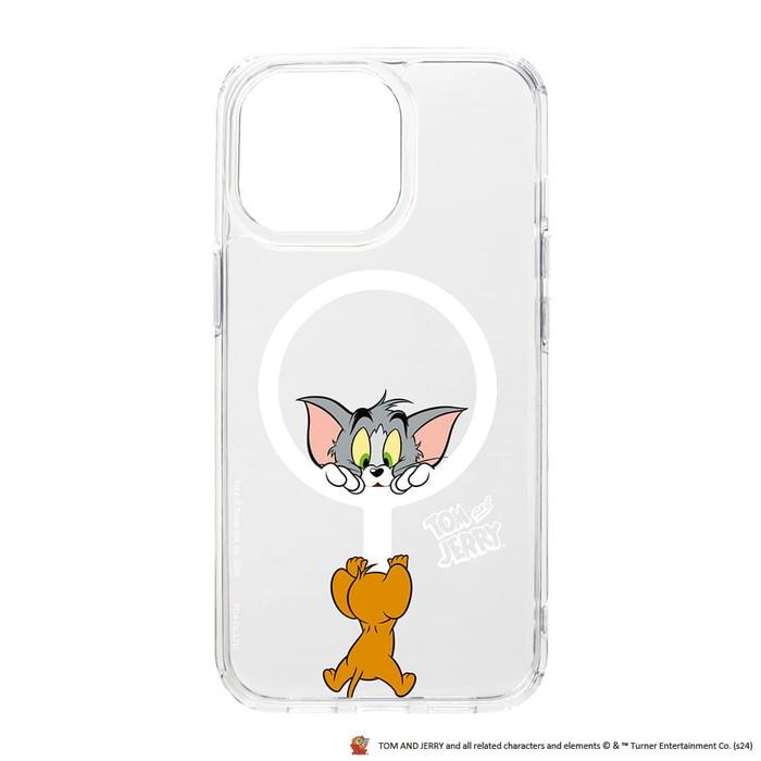 トムとジェリー iPhone 16proインパクトケース MagSafe iPhone16 ケース MagSafe対応 トムとジェリー iPhone16Pro クリア