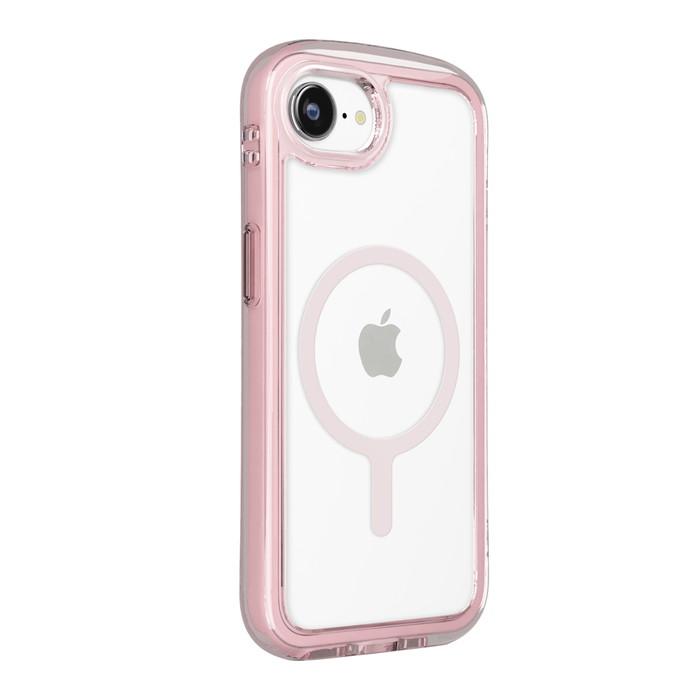 iPhone17e 16e ケース 耐衝撃 ピンク シンプル 透明 二層構造