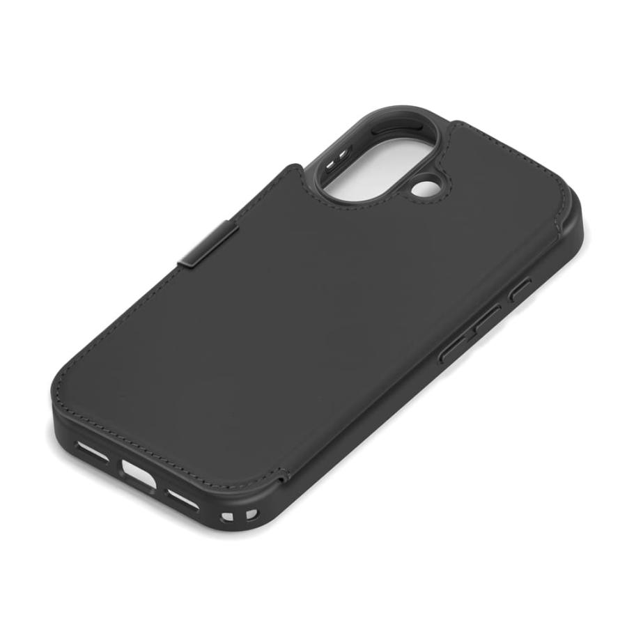iPhone 17 ケース 手帳型 ストラップホール付き iPhone17 ブラック