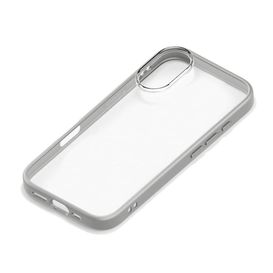 iPhone 17 ケース クリア 耐衝撃 ガラスケース グレー 高透明