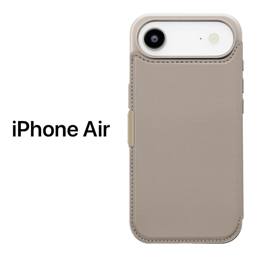 iPhone Air ケース 手帳型 iPhoneAir シンプル ベージュ バック