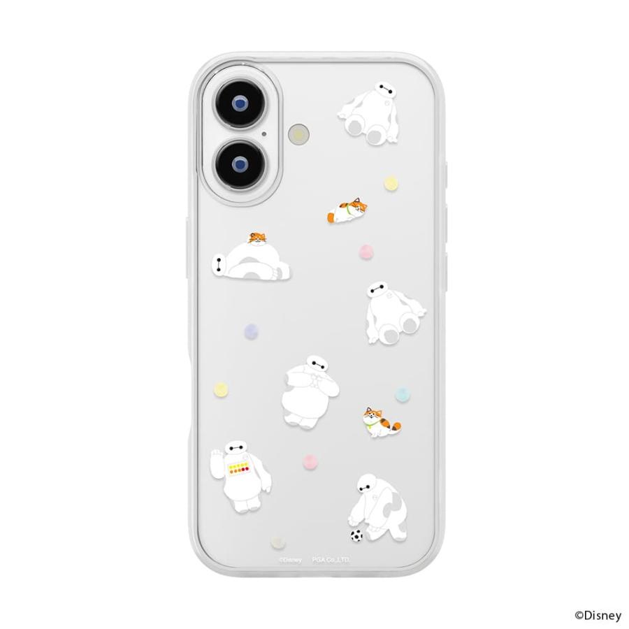 iPhone 17 ケース ディズニー クリア 耐衝撃 ベイマックス ガラス
