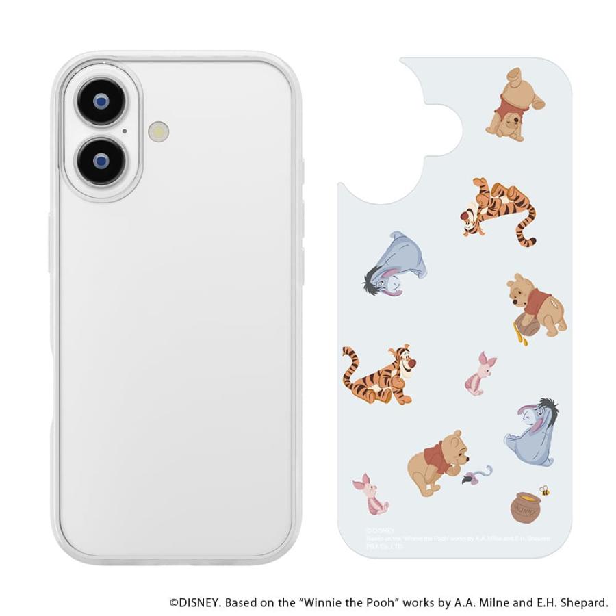 iPhone 17 ケース ディズニー クリア 耐衝撃 プーさん プー ガラス