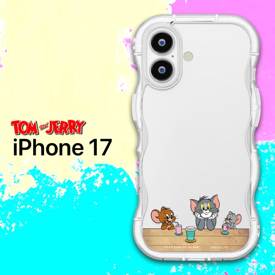 iPhone 17 ケース トムとジェリー ワーナー クリア 耐衝撃 トムジェリ