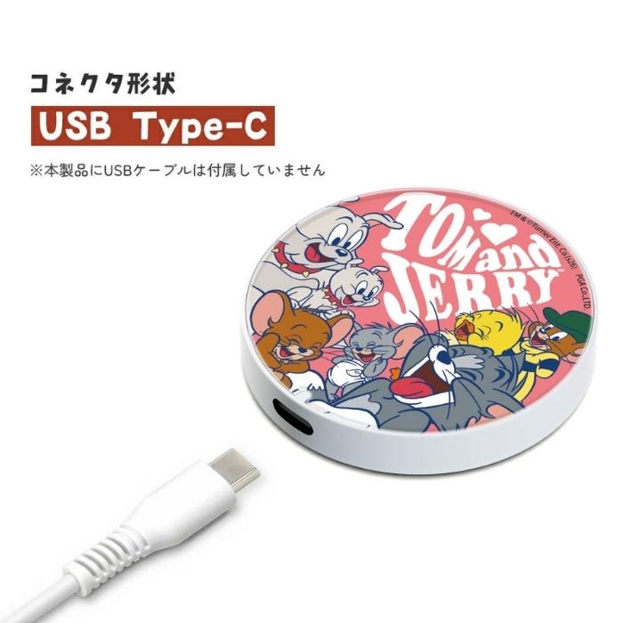 トムとジェリー タフィー マグネット式ワイヤレス充電器 キャラクター