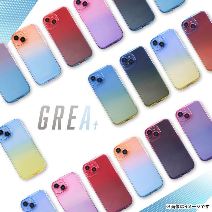 ray-out（レイアウト） iPhone 15 ケース クリア ブルー イエロー