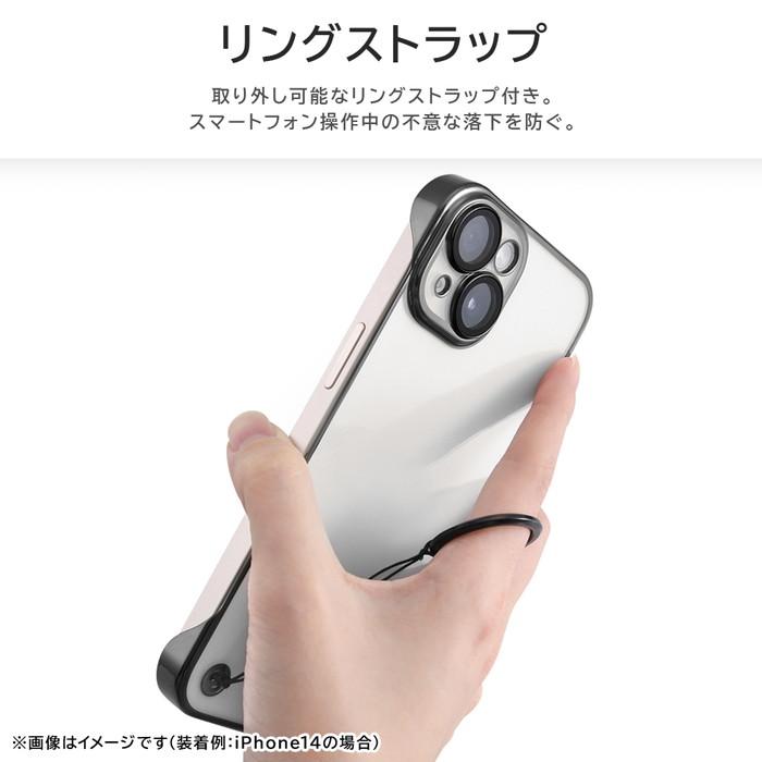 iPhone 15 ケース クリアケース クリア フレーム iPhone15 アイフォン15 リング付き 軽量 軽い 丈夫 透明 ハード ハードケース スマホカバー スマホケース｜white-bang｜05