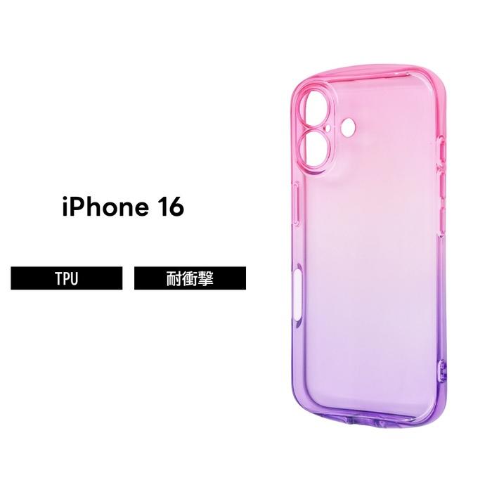 iPhone 16 ケース クリア カラフル iPhone16 アイフォン16 耐衝撃