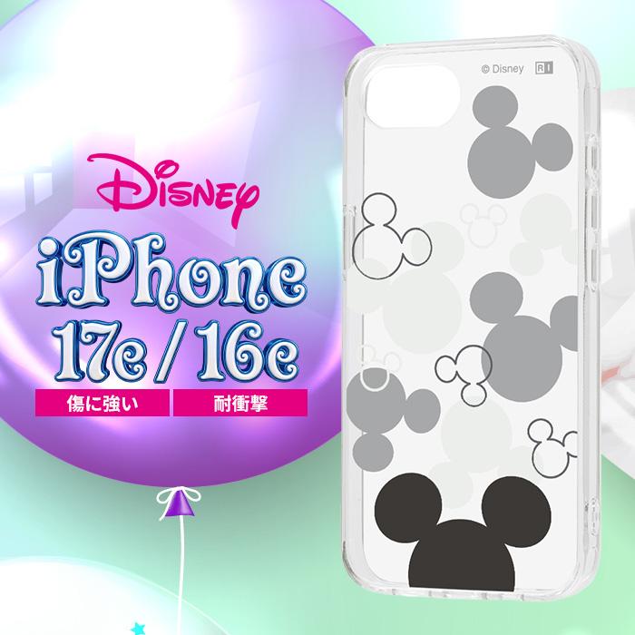 iPhone17e ケース ミッキー クリア iPhone16e アイフォン 17e 16e