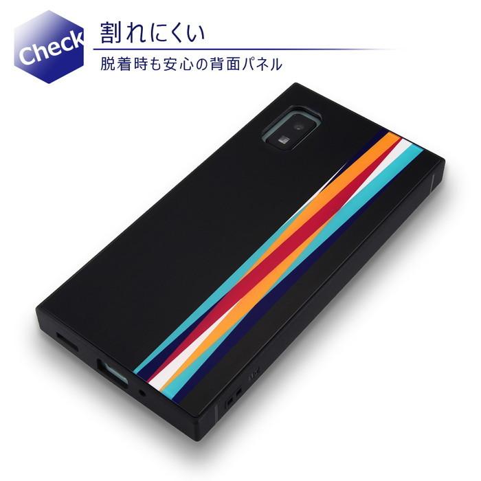 AQUOS wish カバー ケース 耐衝撃 衝撃に強い 保護 傷に強い スクエア 四角 ハード ソフト クッション SHG06 au KAKU ブラック｜white-bang｜05