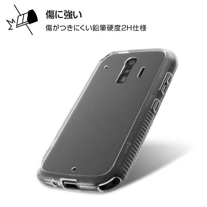 らくらくスマートフォン me F01L らくらくスマホ F42A カバー ケース 耐衝撃 衝撃に強い 保護 傷に強い シンプル 背面クリア 透明 軽い 薄い ハード 透明｜white-bang｜02