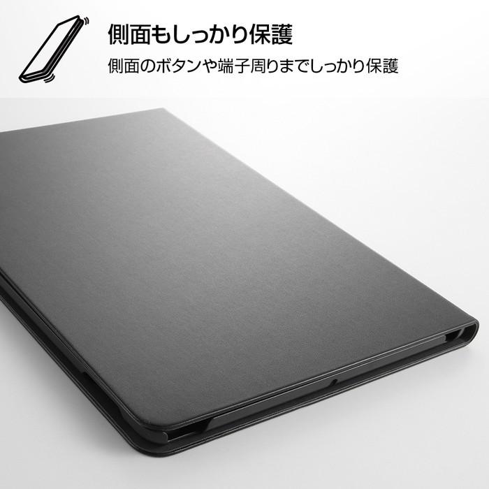 iPad 第9世代 2021年 10.2インチ 第8世代 2020年 第7世代 2019年 カバー ケース 手帳型 レザー 革 保護 シンプル スタンド機能 軽い スリム 薄型 薄い ネイビー｜white-bang｜05