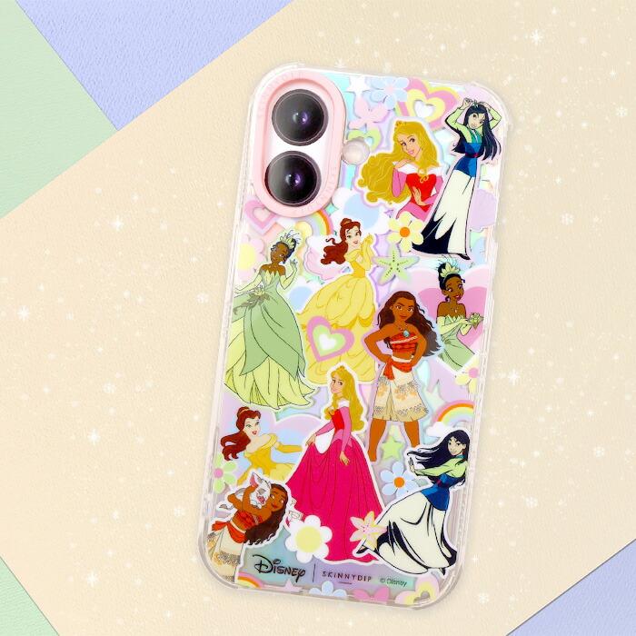 iPhone14 ケース ディズニー プリンセス かわいい SKINNYDIP クリア