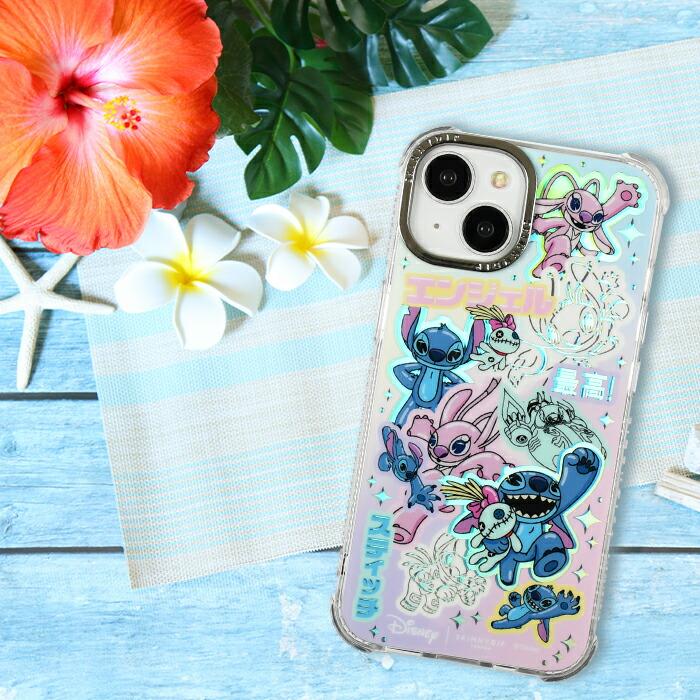 iPhone15 ケース ディズニー スティッチ エンジェル かわいい