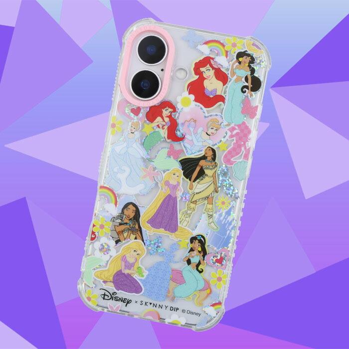 iPhone15Pro ケース ディズニー プリンセス かわいい SKINNYDIP クリア