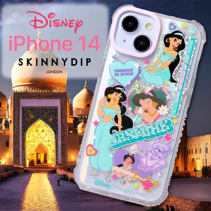 iPhone14 ケース ディズニー ジャスミン アラジン プリンセス クリア