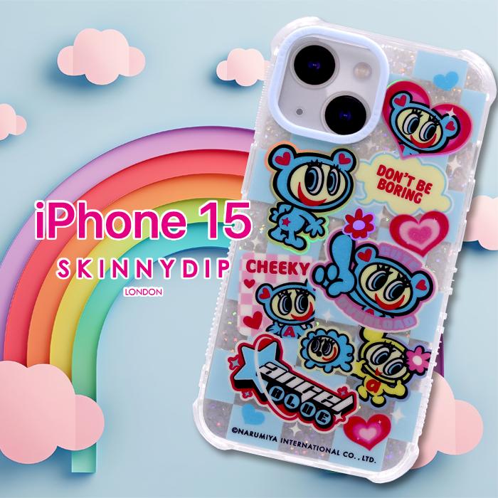 iPhone - 【handmade deco】デコ電　iPhone15pro エンジェルブルー デコ電 エンジェルブルー スマホケース iphone Android 全機種
