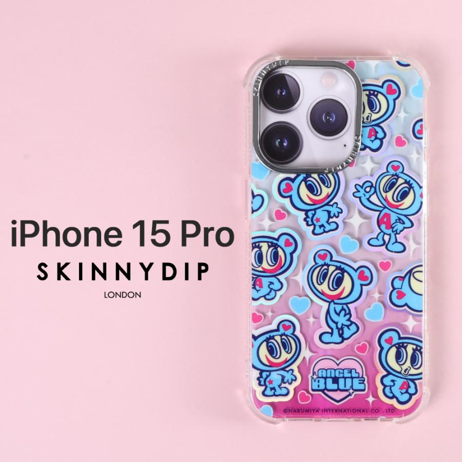 SKINNYDIP×エンジェルブルーナカムラくん iPhone 15proケース iPhone 15 Pro ケース エンジェルブルー キャラクター