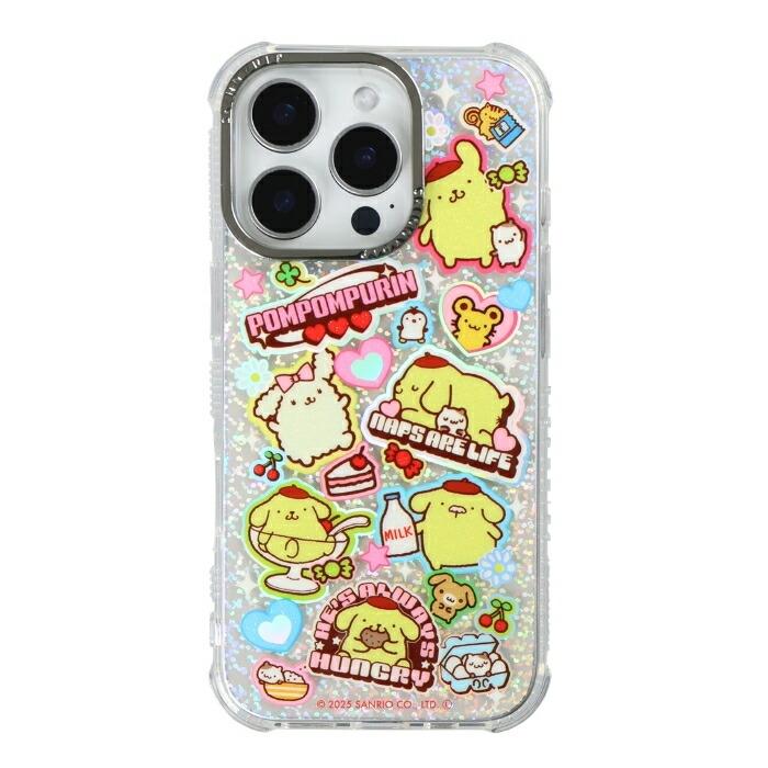 iPhone 16 Pro ケース ポムポムプリン クリア アイフォン16プロ