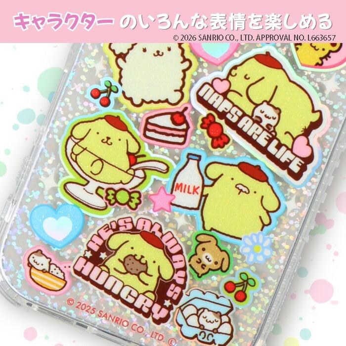 iPhone 16 Pro ケース ポムポムプリン クリア アイフォン16プロ