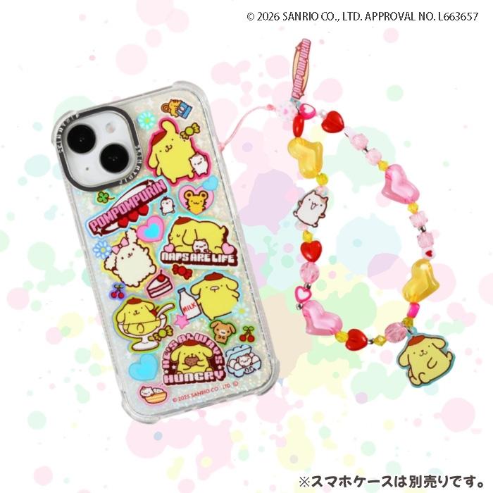 ポムポムプリン　ピンク天使　ストラップ サンリオ ポムポムプリン フォンストラップ スマホストラップ sanrio