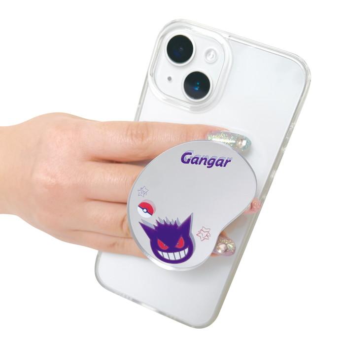 ミラー付スマホグリップ ポケモン ゲンガー キャラクター キャラグッズ