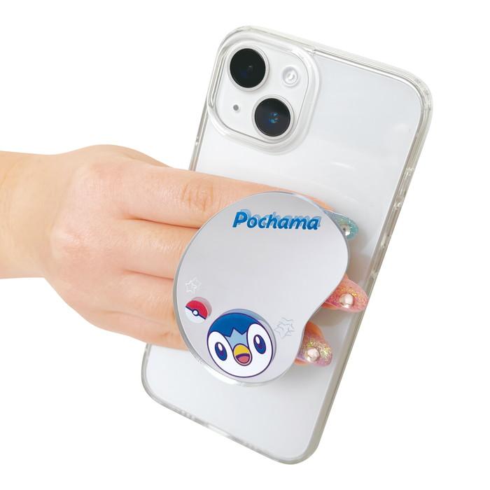 ミラー付スマホグリップ ポケモン ポッチャマ キャラクター グッズ