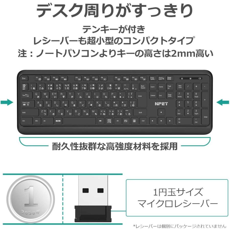 Npet キーボード ワイヤレス 無線 父の日 Tera ケース フィルムのwhitebang 通販 Yahoo ショッピング