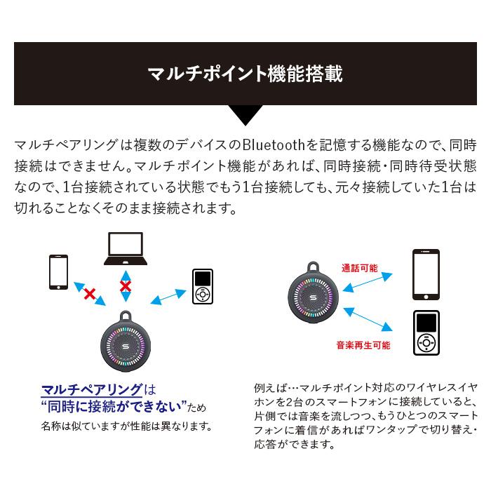 SOUL S-STORM JOY ポータブルスピーカー ワイヤレス Bluetooth 持ち運び 小型 スピーカー 光る 防水 IPX6 ワイヤレススピーカー アウトドア お風呂 キャンプ｜white-bang｜10