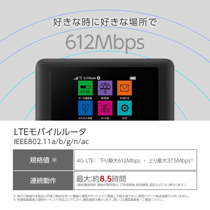 中古 Wifi モバイルルーター SIMフリー 601HW 購入 ポケットwifi 持ち運び ルーター 契約不要 wifiルーター プリペイドsim 付き 10GB セット simカード｜white-bang｜06