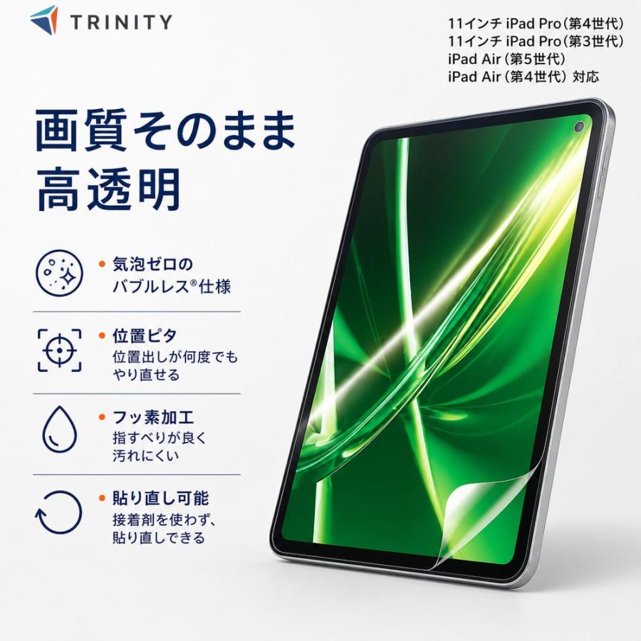 iPad Pro 11インチ 第4世代 第3世代 Air 第5世代 ガラスフィルム 透明