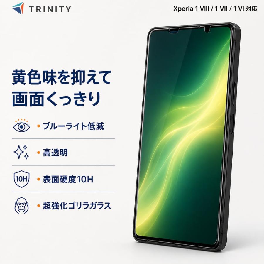 Xperia 1 VIII ガラスフィルム ブルーライトカット エクスペリア VII