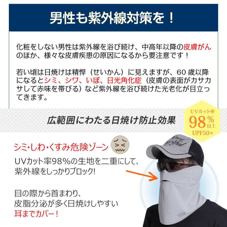 息苦しくない フェイスカバーｂ型 男性サイズ Uvカット Uvフェイスマスク 紫外線対策 テニス 釣り ゴルフ 登山 メンズ 父の日 プレゼント 送料無料 Facecover Bl ホワイトビューティー ヤフー店 通販 Yahoo ショッピング