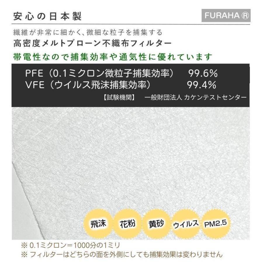 多機能UVマスク ふらは（子ども用） 全8色 日本製  キッズ マスク 洗えるマスク 高性能フィルター付き 給食 星 ハート ピンク 白 花粉対策 【送料無料】 |  | 10