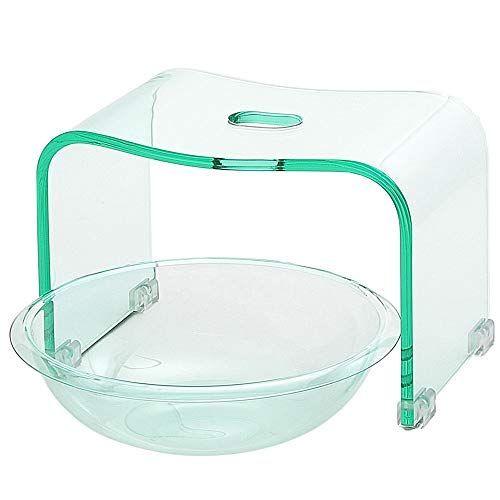 クーアイ Kuai アクリル バスチェア ボウルセット バスチェア 風呂椅子 洗面器 セット 高さcm White Cat Brothers Sサイズ 浴室用具 高さcm クリアグリーン おすすめポイント の
