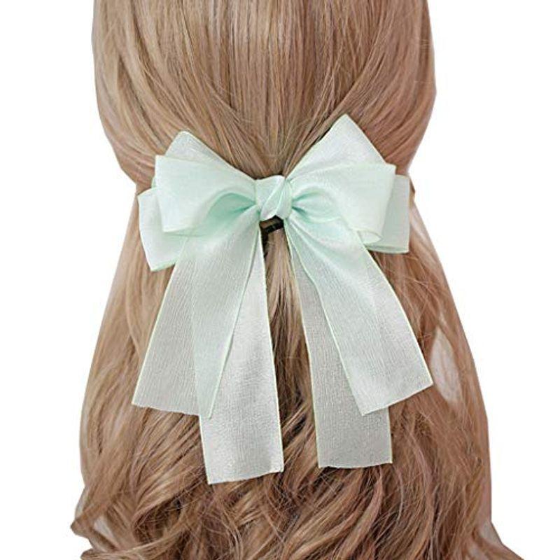 バレッタ 髪飾り リボン付き ヘアアクセサリー 可愛い 蝶結び チャーム レース フリル お洒落 サテン ヘッドドレス コスプレ系 萌え系 3GsPdwHLe5 リボン バレッタ シフォン かわいい ロリータ 大人