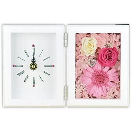 美しい Lulu S プリザーブドフラワー ガーベラフレーム時計 サイズ幅21cm長さ6cm高さ14cm ピンク ガーベラピンク Sサイズ 激安単価で Theblueskycharity Org